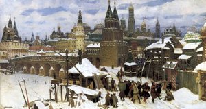 17. yüzyılda Moskova. All Saints Köprüsü, 1901