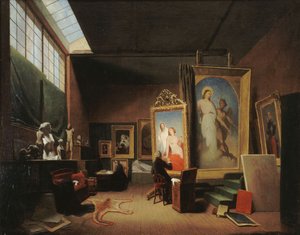 Atelier dAry Scheffer, rue Chaptal, 1851. by Arie Johannes Lamme
