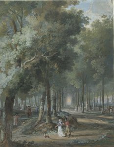 Bir parkta yürüyüşçüler by Arie Lamme