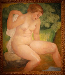 Koruda yüzen kişi, 1931 civarında (tahta üzerine yağlı boya) by Aristide Maillol