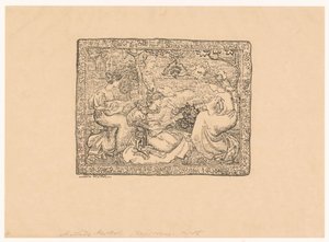 Bir manzarada dört müzik yapan kadınla duvar halısı Konser şampiyonu (orijinal adı) by Aristide Maillol