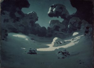 Ahşapta ay ışığı lekeleri. Kış, 1898-1908 by Arkhip Ivanovich Kuindzhi