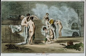 Saunadaki Rus Erkekler, Mores et Coutumes Russes
