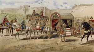 Carriage of a Frankish prince of the time of Charlemagne, 9th Century 