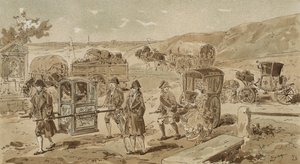 Sedan chair, heavy wagon, vinaigrette and coupe, Austrian Netherlands, 18th Century 