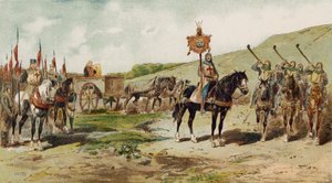 Charlemagne zamanının bir Frank prensinin arabası, 9. Yüzyıl by Armand Jean Heins