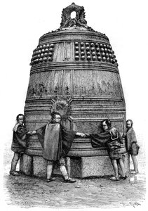 Shiba mahallesinden bir çan, Tokyo, Japonya, 1895.
