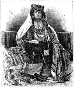 Ouled Tırnak dansçısı, Cezayir, c1890