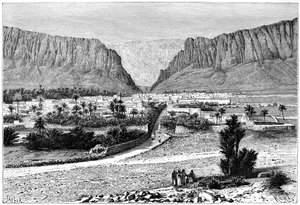 El-Kantara Boğazı, Tunus, 1895.