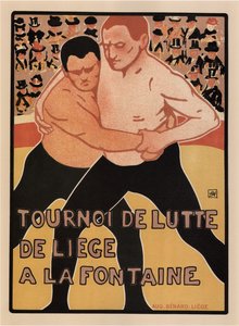 Güreş turnuvası, Liège, 1899 by Armand Rassenfosse
