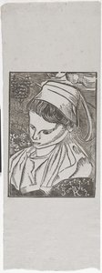 Bretonne de Pont-Aven (Pont-Aven'den Breton kadın) c.1896 (tahta baskı) by Armand Séguin