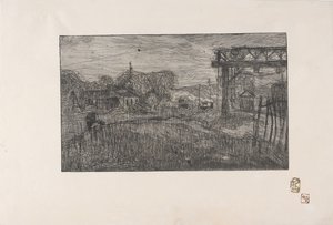 La Gare de Valmondois (Valmondois Tren İstasyonu) 1893 (gravür ve rulet) by Armand Séguin