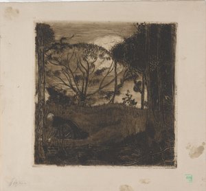 Le Soir (Akşam) veya La Glaneuse (The Gleaner) 1893 (gravür, aquatint, yıkama ve rulet) by Armand Séguin