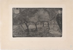 Les Pommiers (Elma Ağaçları) 1893 (dağlama, aquatint & drypoint) by Armand Séguin