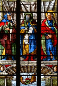 Jacob, Jonas ve Saint Mark - Saint Anne şapelinde vitray, Arnaud de Moles (1470-1520) 1513