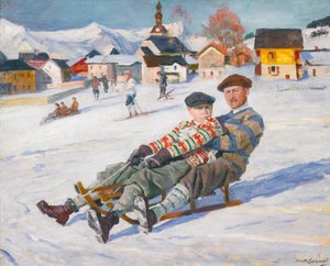 Carol II veya Charles II (1893-1953) Romanya Kralı ve Prens Michael (gelecekteki Kral Mihai I, 1921 doğumlu) - Romanya