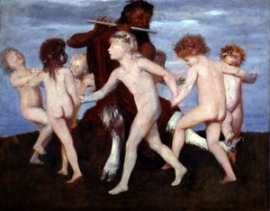 Çocuklarla Pan Dansı by Arnold Böcklin