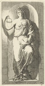 bilgeliğin kişileştirilmesi Wysheyt (nesne üzerindeki başlık) Kırk bir parça, birkaç Sinne heykeli (seri başlığı) by Arnold Houbraken