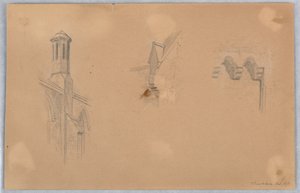 Brookline'daki Kiliseden Mimari Detaylar by Arnold William Brunner
