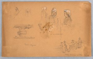 Mimari ve Figür Eskizleri by Arnold William Brunner