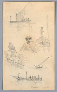 Katanya Limanı'ndaki Eskizler by Arnold William Brunner