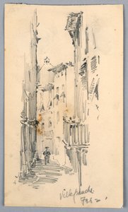 Villefranche'de sokak by Arnold William Brunner