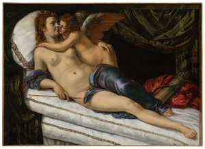 Venüs ve Aşk Tanrısı by Artemisia Gentileschi