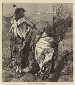 Hiawatha ve Minne-Ha-Ha (gravür) by Arthur Boyd (after) Houghton