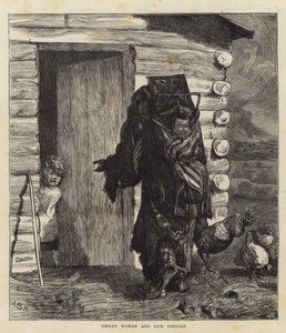 Hintli Kadın ve Hasta Papoose by Arthur Boyd Houghton