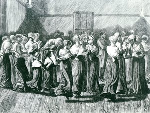 Bir Toplantıda Çalkalayıcılar: Dini Dans, çizim, Grafik, 14 Mayıs 1870