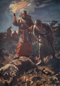 Öldürülenler arasında boş yere onun cesedini aradılar, HE Marshall'ın 'Almanya Tarihi'nden bir örnek. by Arthur C. (after) Michael