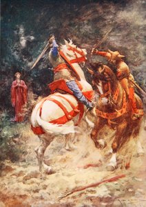 Kuğu Şövalyesi (renkli taş) by Arthur C. (after) Michael