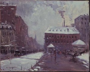 Tremont Street, Pelham Hotel, Boston (tuval üzerine yağlı boya)