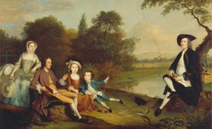 Geleneksel Olarak Fencroft, Cambridgeshire'ın Swaine Ailesi Olarak Bilinen Bir Ailenin Portresi by Arthur Devis