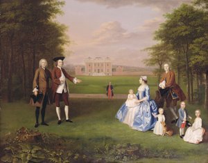 Atherton ve Ailesinden Robert Gwillym, c.1745-7 (tuval üzerine yağlı boya) by Arthur Devis