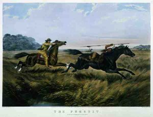 The Pursuit, pub. Currier & Ives tarafından by Arthur Fitzwilliam (after) Tait