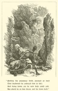 Sir Calidore, Nezaket Şövalyesi, Bin Dilli Canavar (gravür)