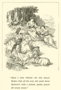Sir Calidore, Nezaket Şövalyesi, Coridon ve Pastorella (gravür) by Arthur George Walker