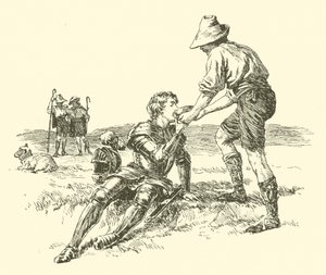 Sir Calidore, Nezaket Şövalyesi, Bariz Canavarın Görevi (gravür)