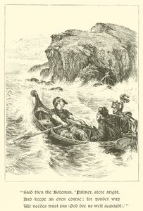 Sör Guyon, Kınama Kayası (gravür) by Arthur George Walker