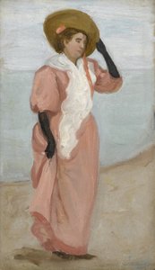 Deniz Kenarında Bir Kadın, (Ani Bir Rüzgar), c.1895