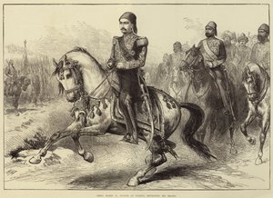 Türkiye Sultanı II. Abdülhamid, askerlerini gözden geçiriyor