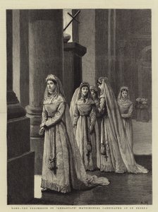 Roma, St Peter's'deki Ammantate (Evlilik Adayları) Alayı by Arthur Hopkins