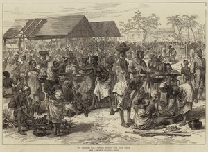 Ashantee Savaşı, General Market, Cape Coast Kalesi by Arthur Hopkins