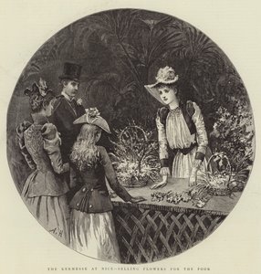 Nice'de Kermesse, Yoksullara Çiçek Satıyor by Arthur Hopkins