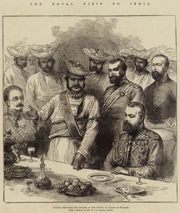 Hindistan Kraliyet Ziyareti, Scindia, Galler Prensi'nin Gwalior'da Sağlığını Öneriyor by Arthur Hopkins