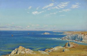 Newquay Burnu, Cornwall by Arthur Hughes