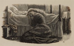 En Küçük Çocuğun Ölümü, 1865 dolayları (kağıt üzerine mürekkep) by Arthur Hughes
