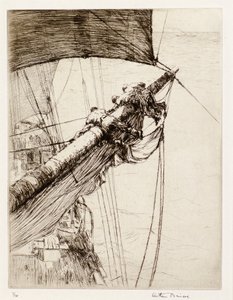 Yelkenlerle Havada (gravür) by Arthur John Briscoe