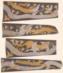 Bronz, altın ve gümüş hançerler, 1921'den (çizim)